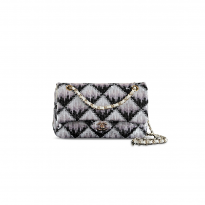CHANEL 26C CLASSIC FLAP SEQUIN BAG A01112 (25.5*15.5*6.5cm)